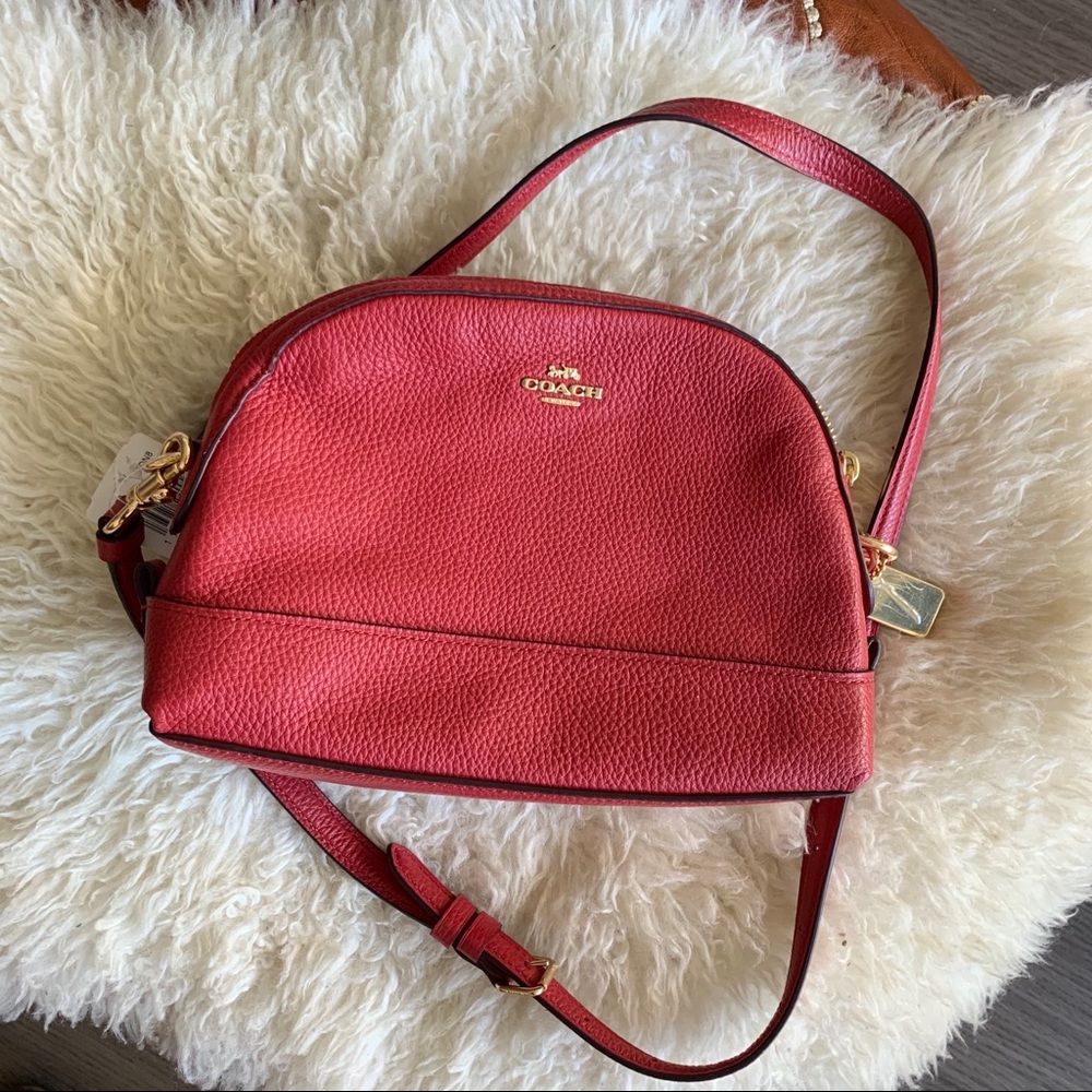 Red coach cross body bag, NWT